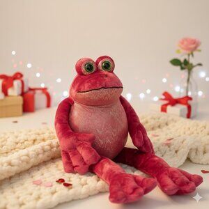 Bestever Groovy Frog Plush Beanbag Stuffed Animal Sparkle 12" Nursery Gift VTG